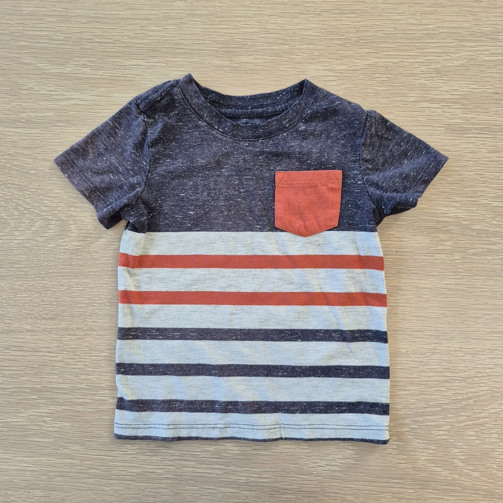 Toddler 18 Months Striped Kids T-Shirt with Pocket
